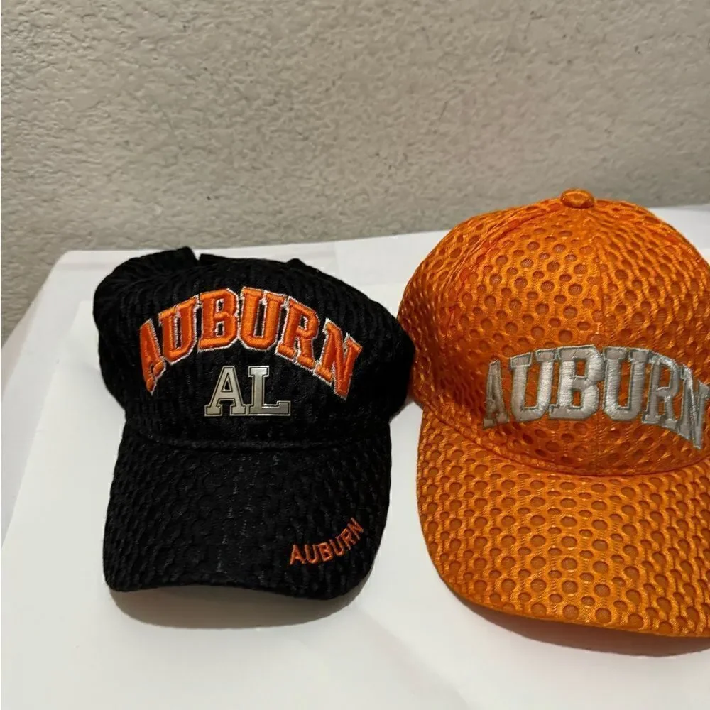 2 Auburn Alabama's University Adjustable  Acrylic Ball Cap terylene cotton
